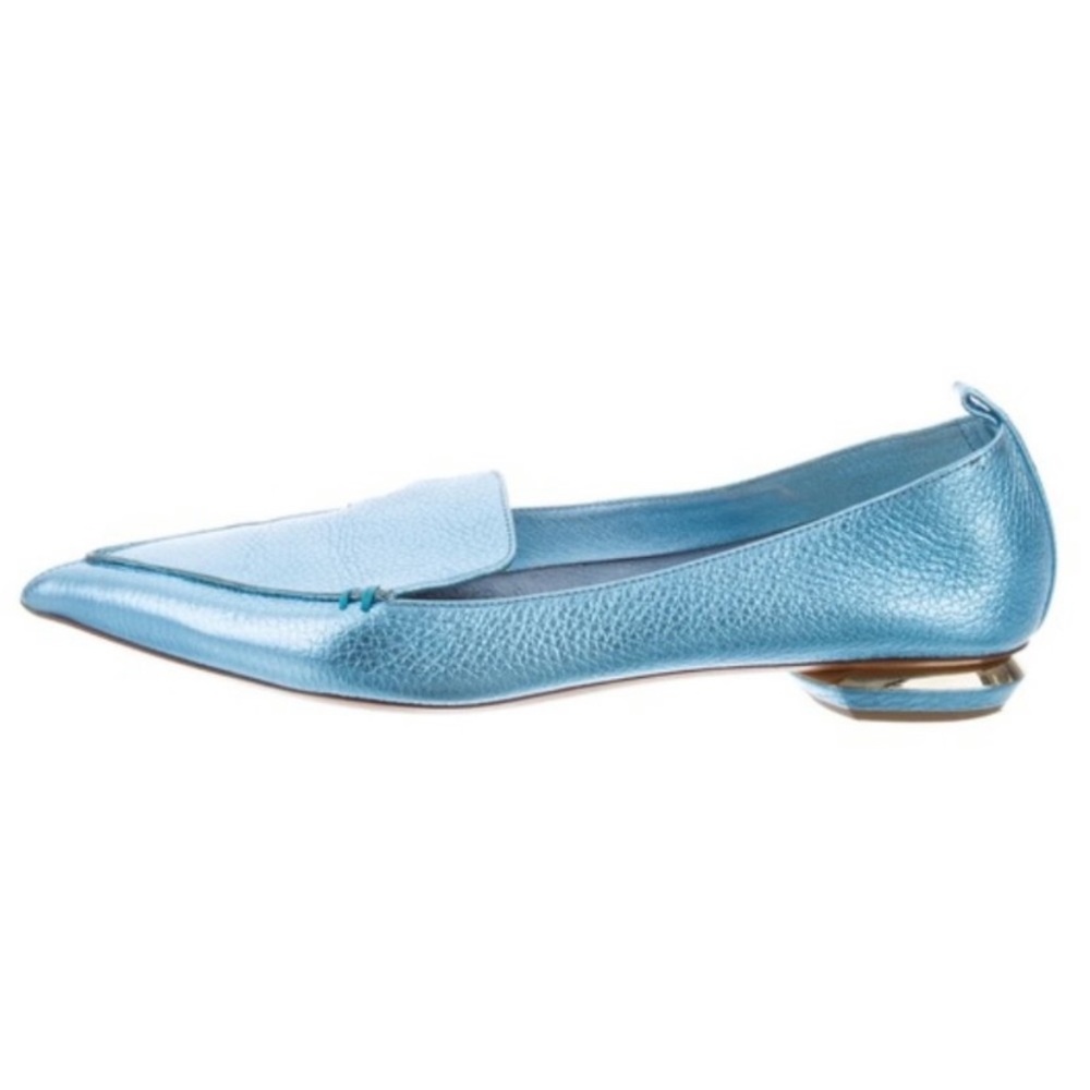 Nicholas Kirkwood Beya Leather Loafers Blue 7.5